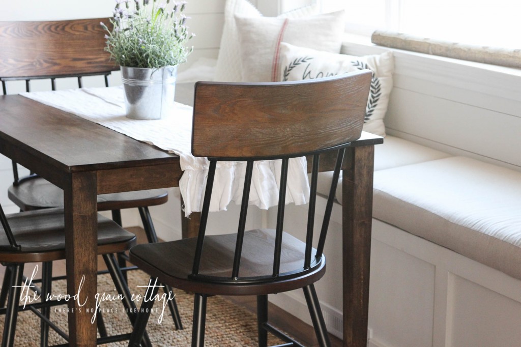 Breakfast Nook Table Makeover by The Wood Grain Cottage