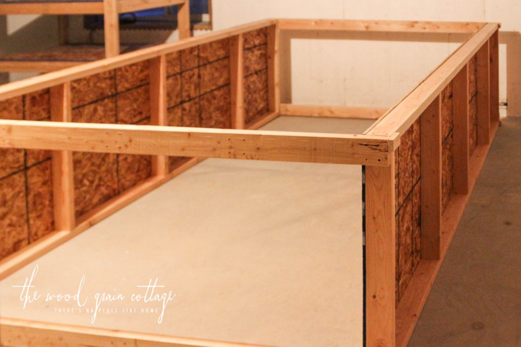 DIY Basement Shelving by The Wood Grain Cottage