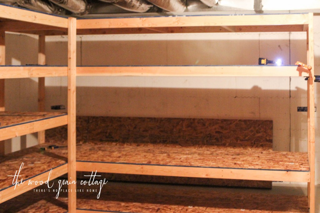 basement shelving system