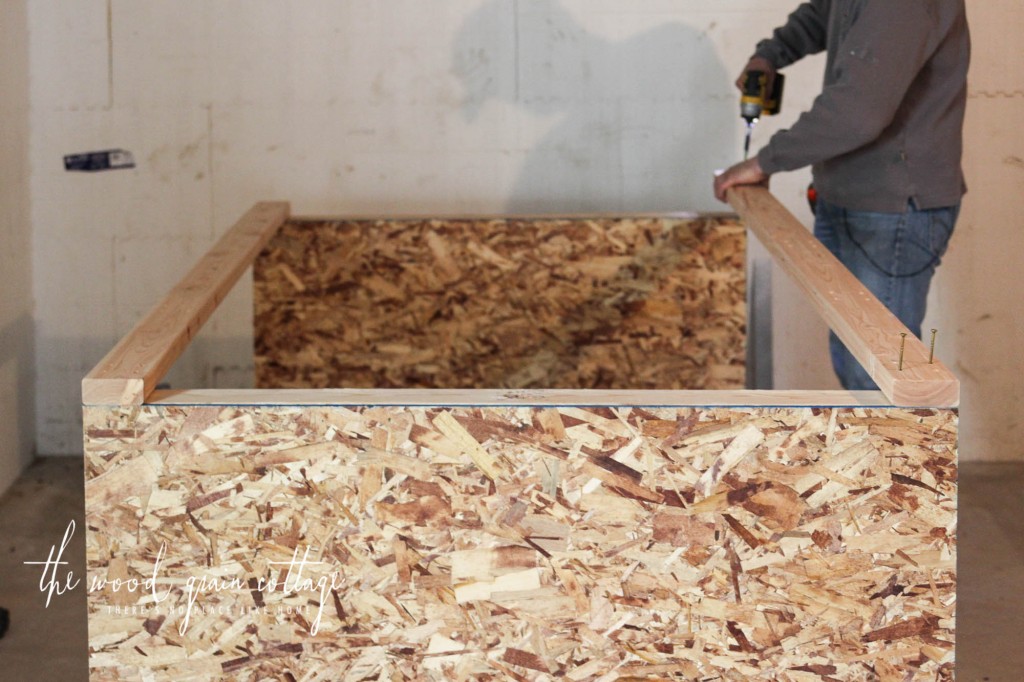 DIY Basement Shelving by The Wood Grain Cottage