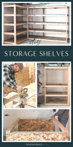 A picture showing how to make the storage shelves.
