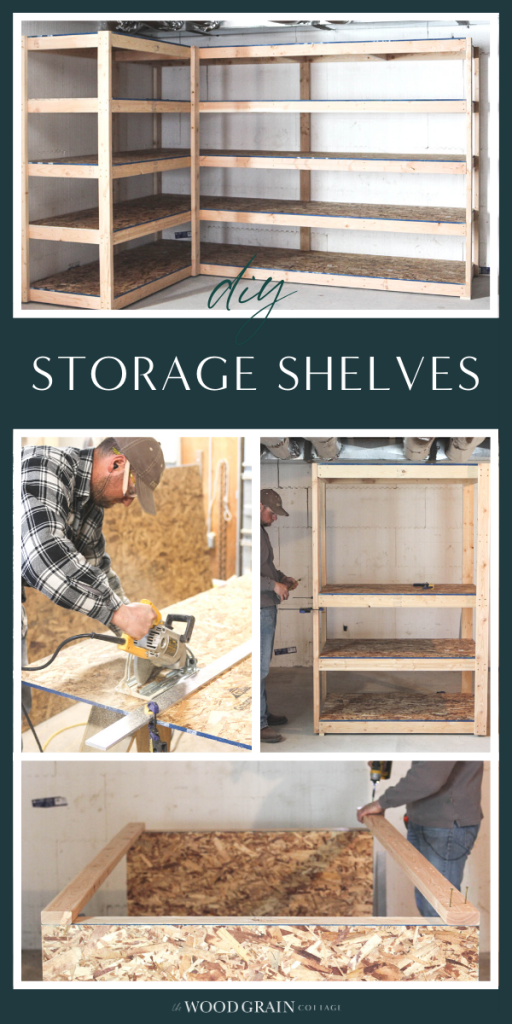 A picture showing how to make the storage shelves. 