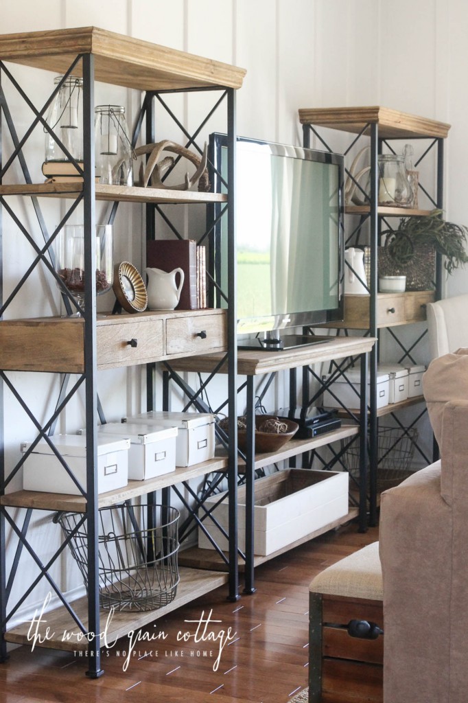 New Living Room Shelving by The Wood Grain Cottage