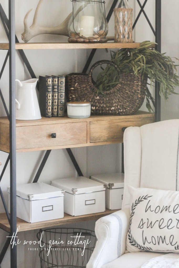 New Living Room Shelving by The Wood Grain Cottage