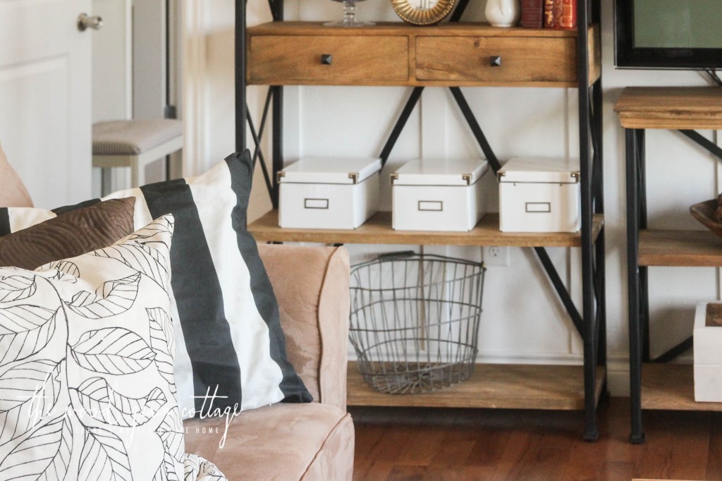 New Living Room Shelving by The Wood Grain Cottage