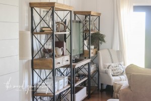 New Living Room Shelving by The Wood Grain Cottage