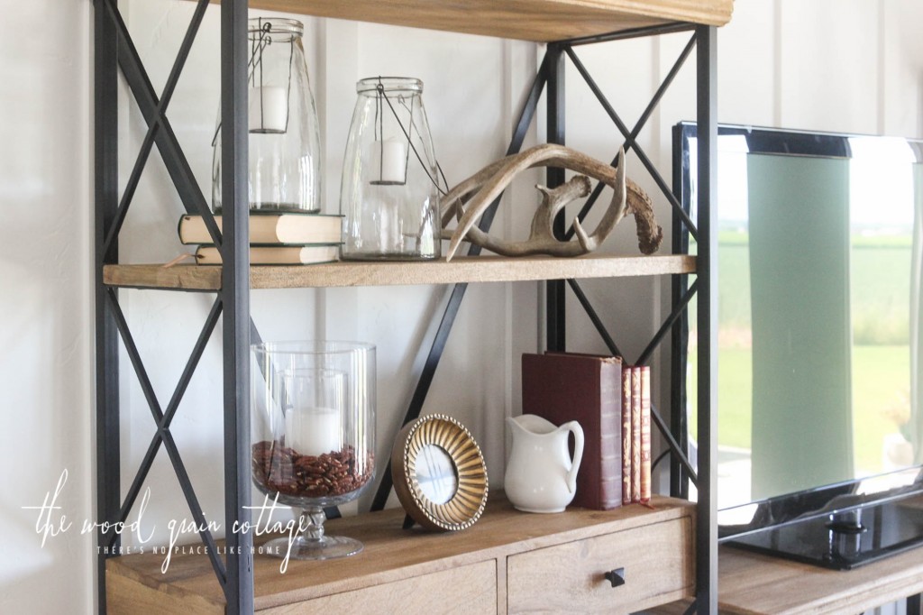 New Living Room Shelving by The Wood Grain Cottage