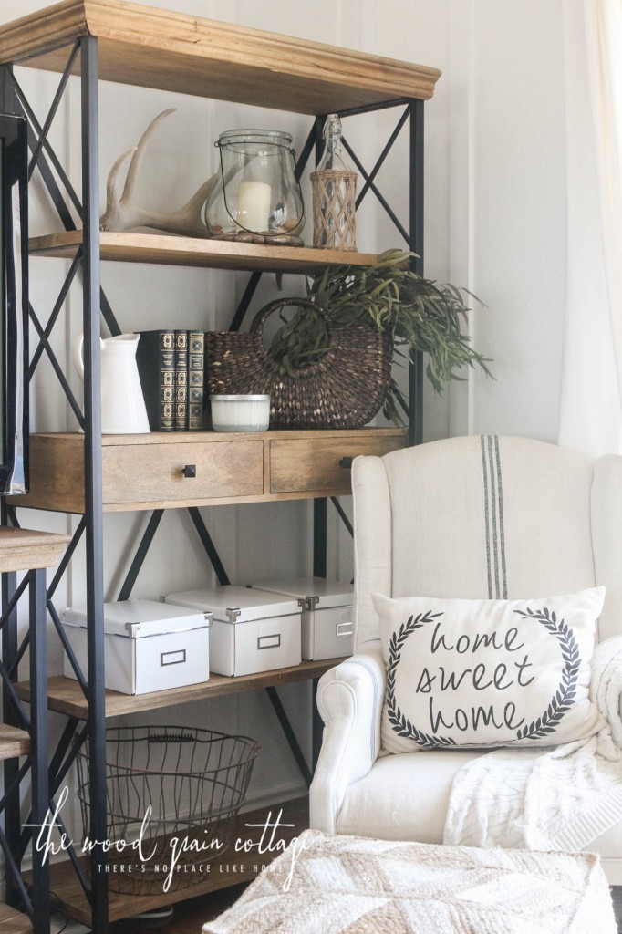 New Living Room Shelving by The Wood Grain Cottage