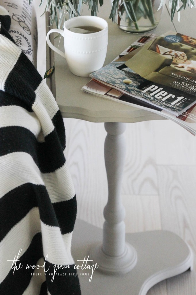 Fold Up Side Table Makeover by The Wood Grain Cottage