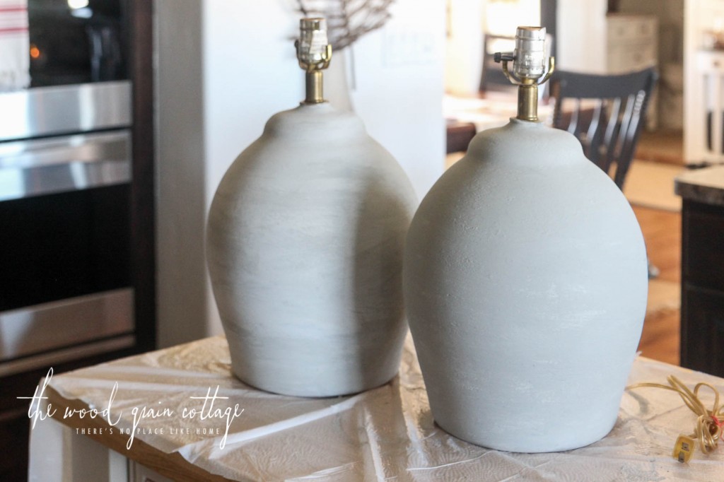 DIY Concrete Lamps by The Wood Grain Cottage