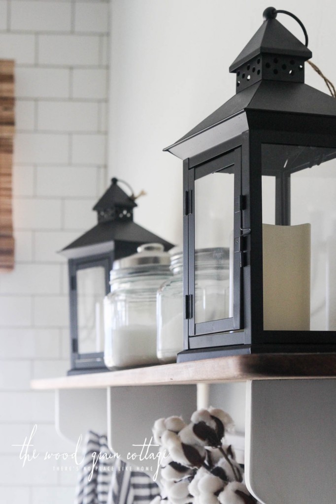Master Bathroom Shelf Makeover by The Wood Grain Cottage