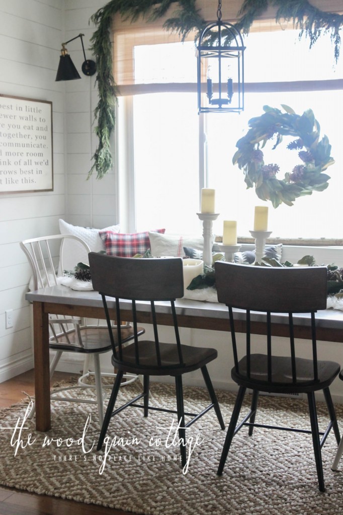 Decorating Our Breakfast Nook Table For Christmas by The Wood Grain Cottage