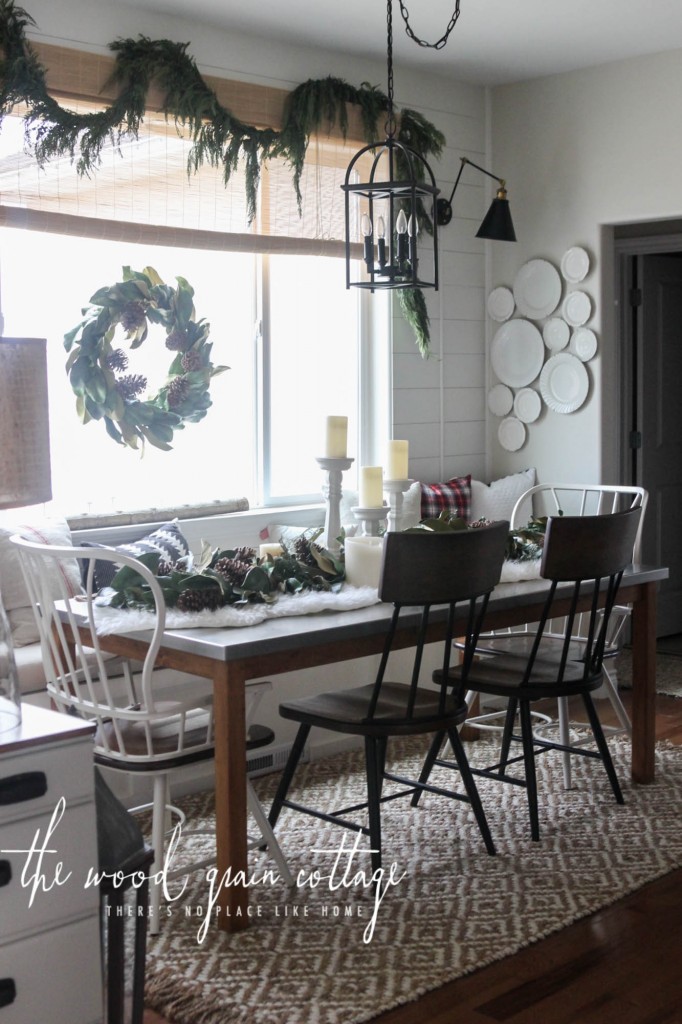 Decorating Our Breakfast Nook Table For Christmas by The Wood Grain Cottage