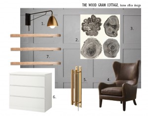 Office Mood Board by The Wood Grain Cottage