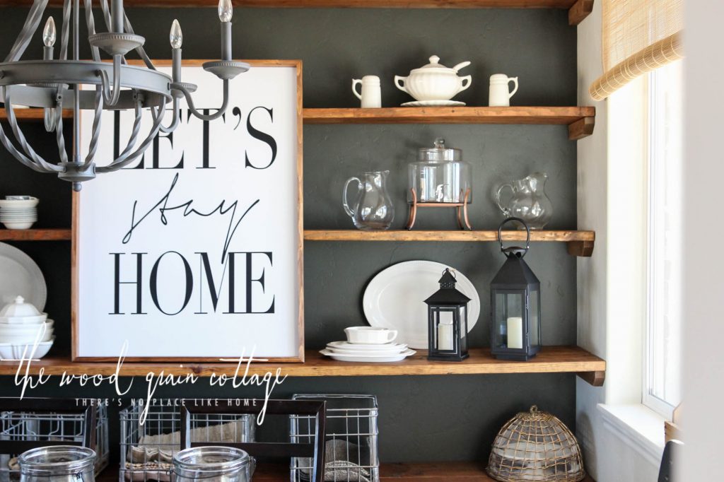 Moody Dining Room Shelves by The Wood Grain Cottage
