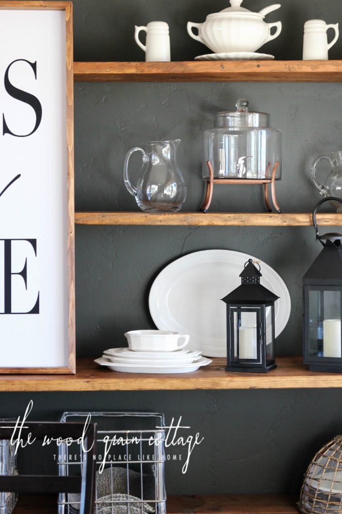 Moody Dining Room Shelves by The Wood Grain Cottage