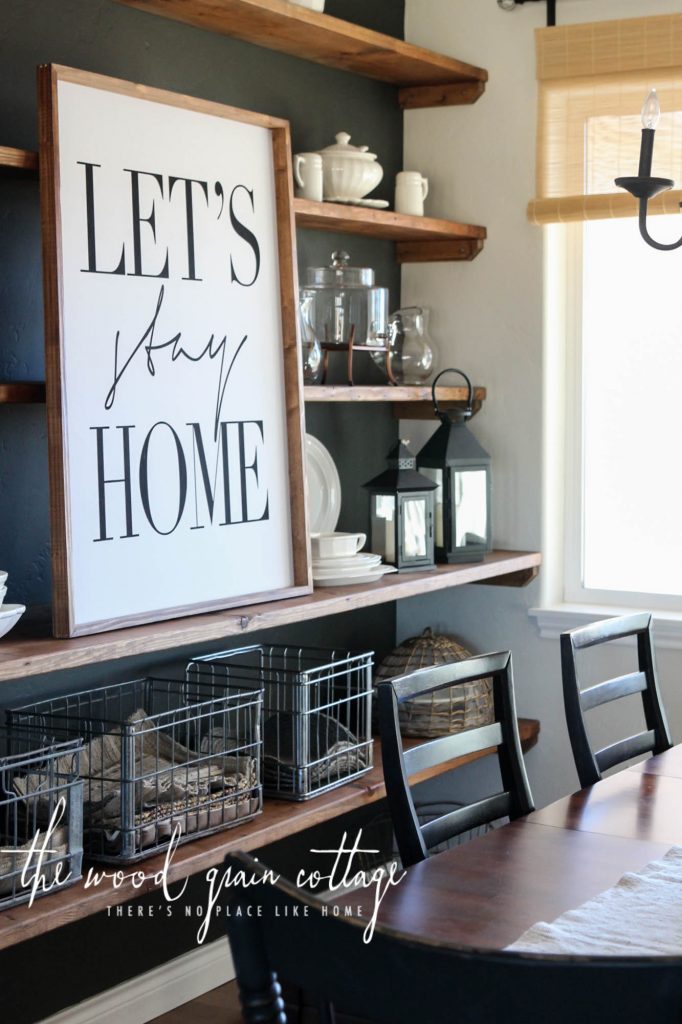 Moody Dining Room Shelves by The Wood Grain Cottage