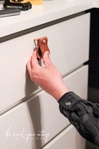 DIY Leather Pulls by The Wood Grain Cottage