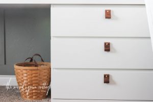 DIY Leather Pulls by The Wood Grain Cottage