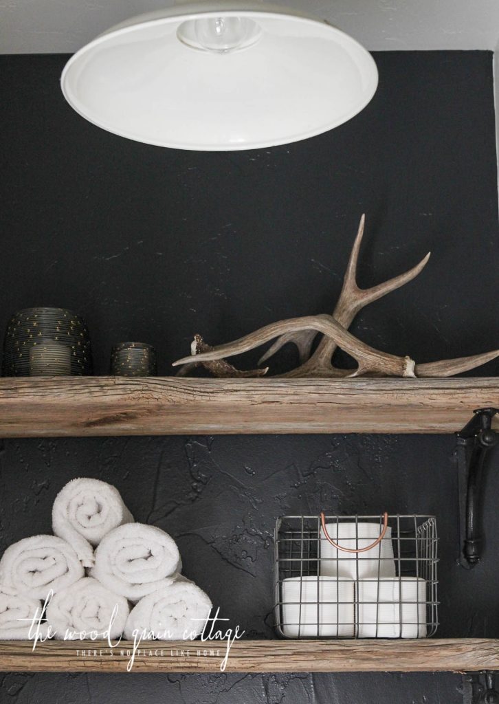 Decorating Shelves Above The Toilet by The Wood Grain Cottage