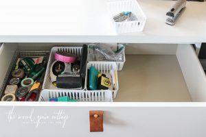 How To Organize Desk Drawers... The Cheap Way by The Wood Grain Cottage