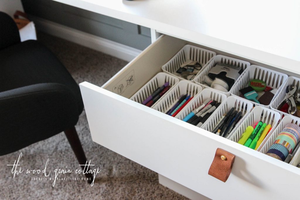 How To Organize Desk Drawers... The Cheap Way by The Wood Grain Cottage