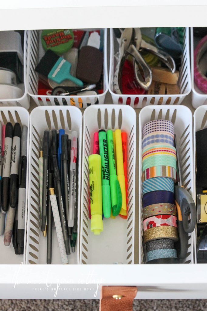 How To Organize Desk Drawers... The Cheap Way by The Wood Grain Cottage