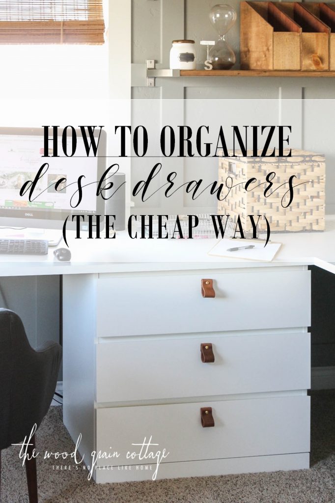 How To Organize Desk Drawers... The Cheap Way by The Wood Grain Cottage 