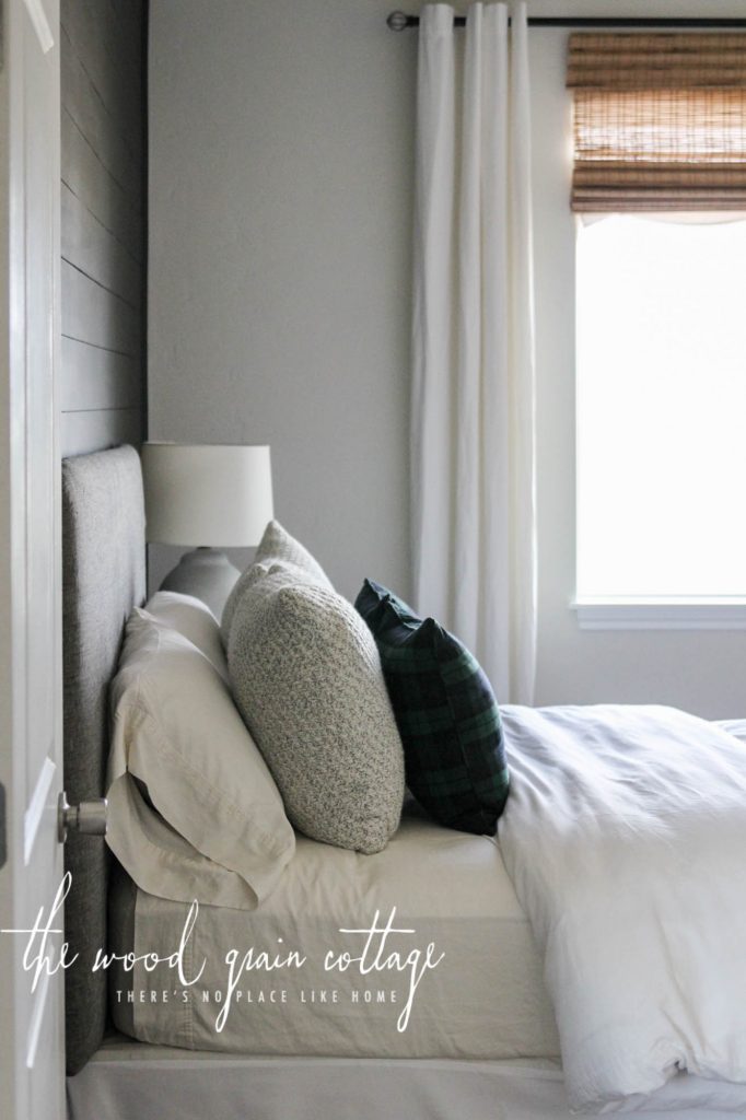 Guest Bedroom Headboard Makeover by The Wood Grain Cottage