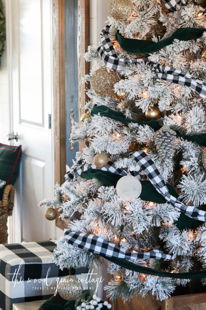 Flocked Christmas Tree by The Wood Grain Cottage