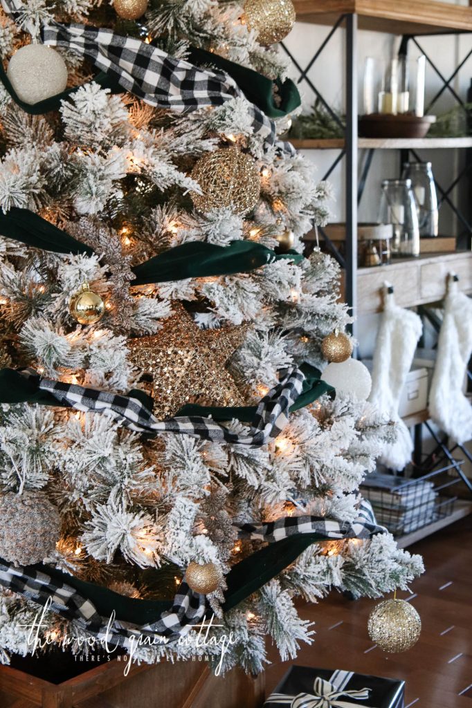 Flocked Christmas Tree by The Wood Grain Cottage