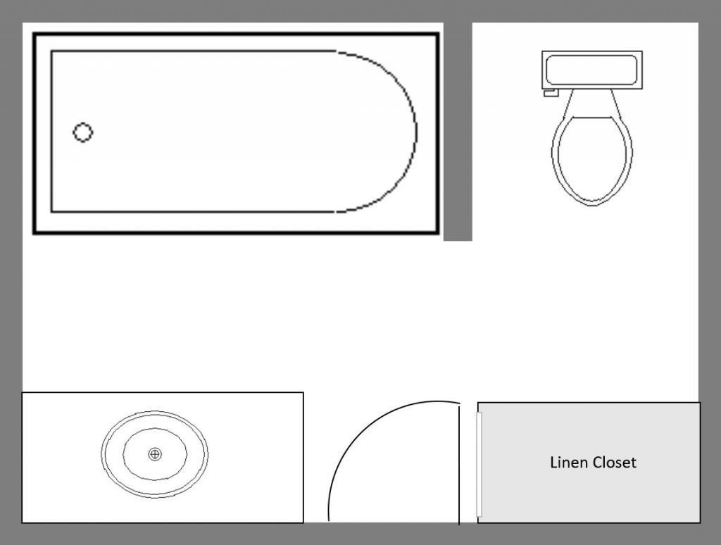 The Hall Bathroom Design Plan by The Wood Grain Cottage