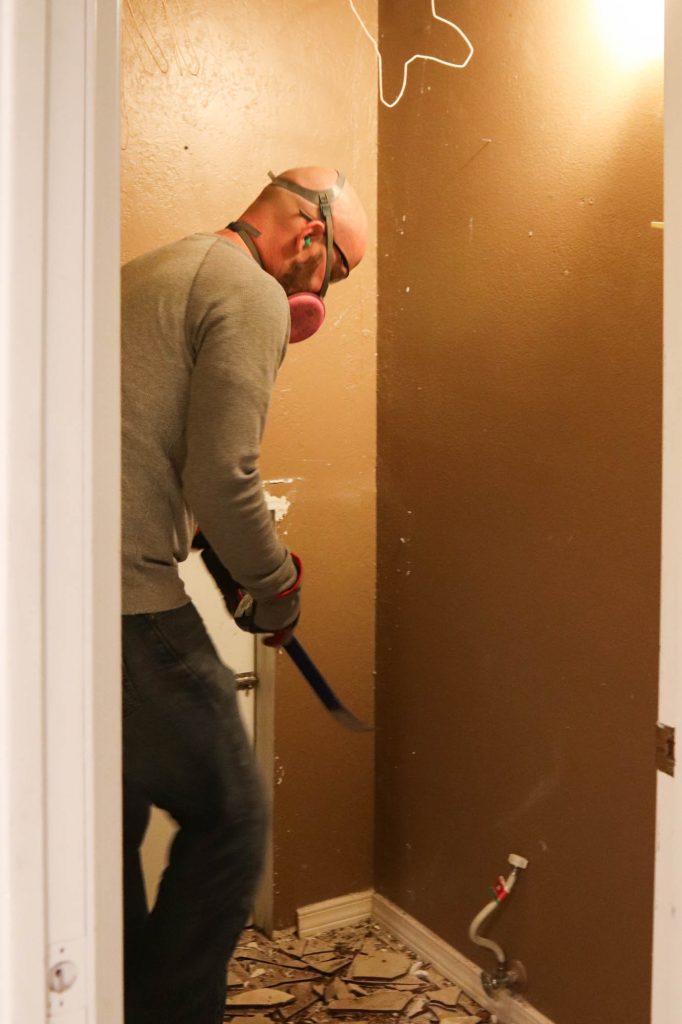 Demo'ing The Laundry Room by The Wood Grain Cottage