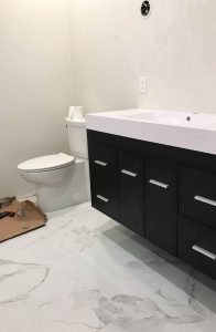 How We Installed Our Floating Vanity by The Wood Grain Cottage