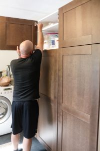 Painting The Laundry Room And Installing Cabinets by The Wood Grain Cottage