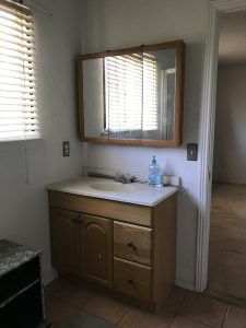 A picture of how the bathroom looked before.