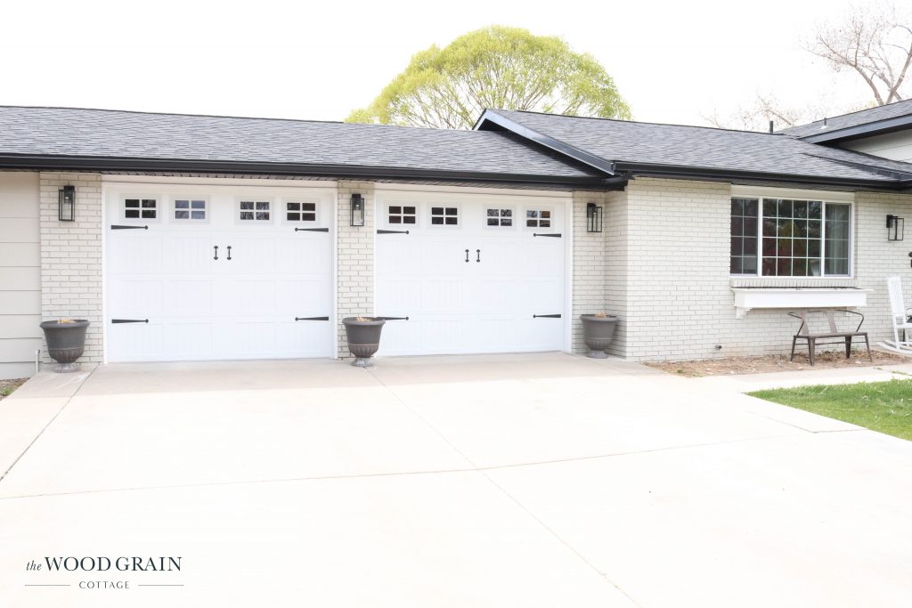 A picture of the new garage doors.