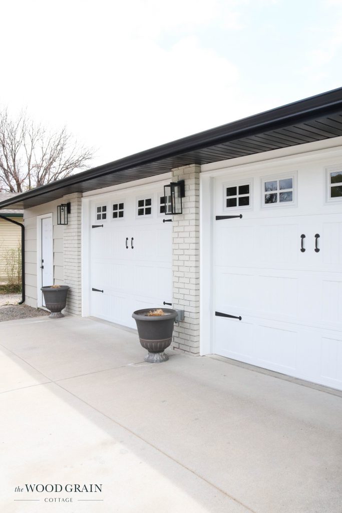A picture of the new garage doors.