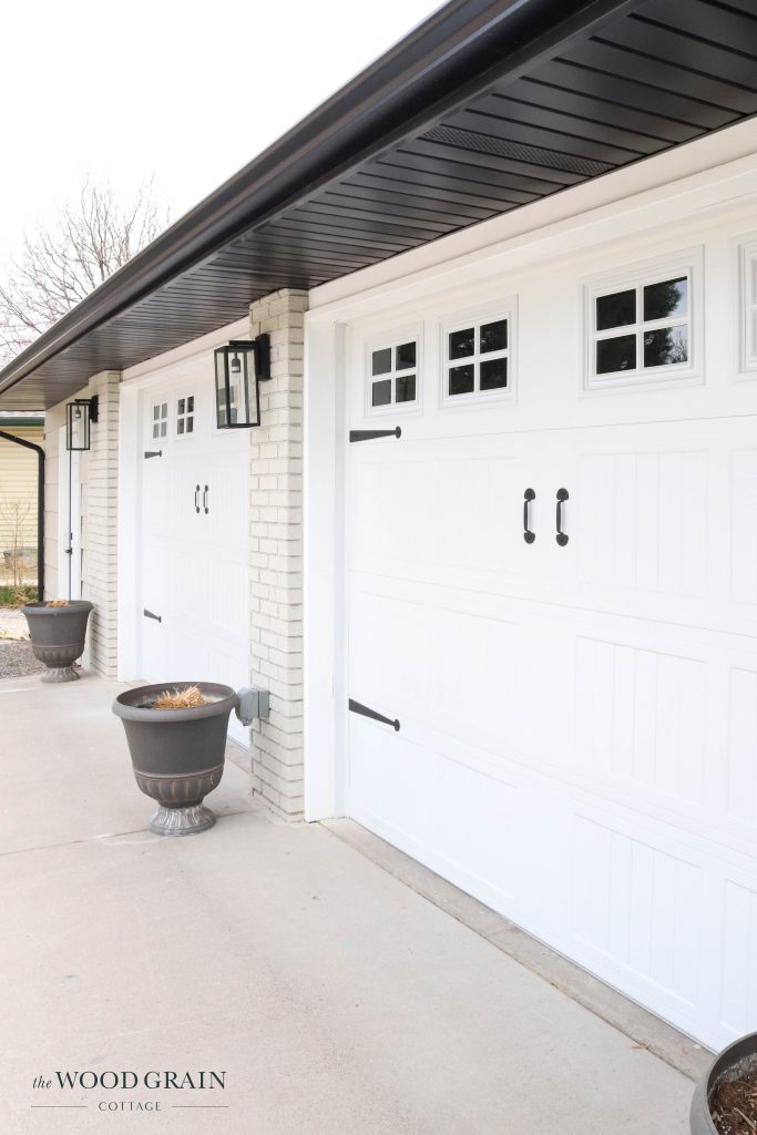 A picture of the new garage doors.