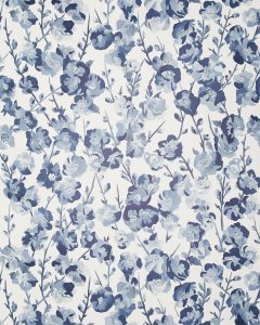 A picture of the blue floral wallpaper.