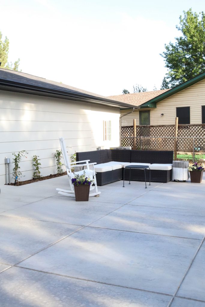 A picture of our new back patio. 