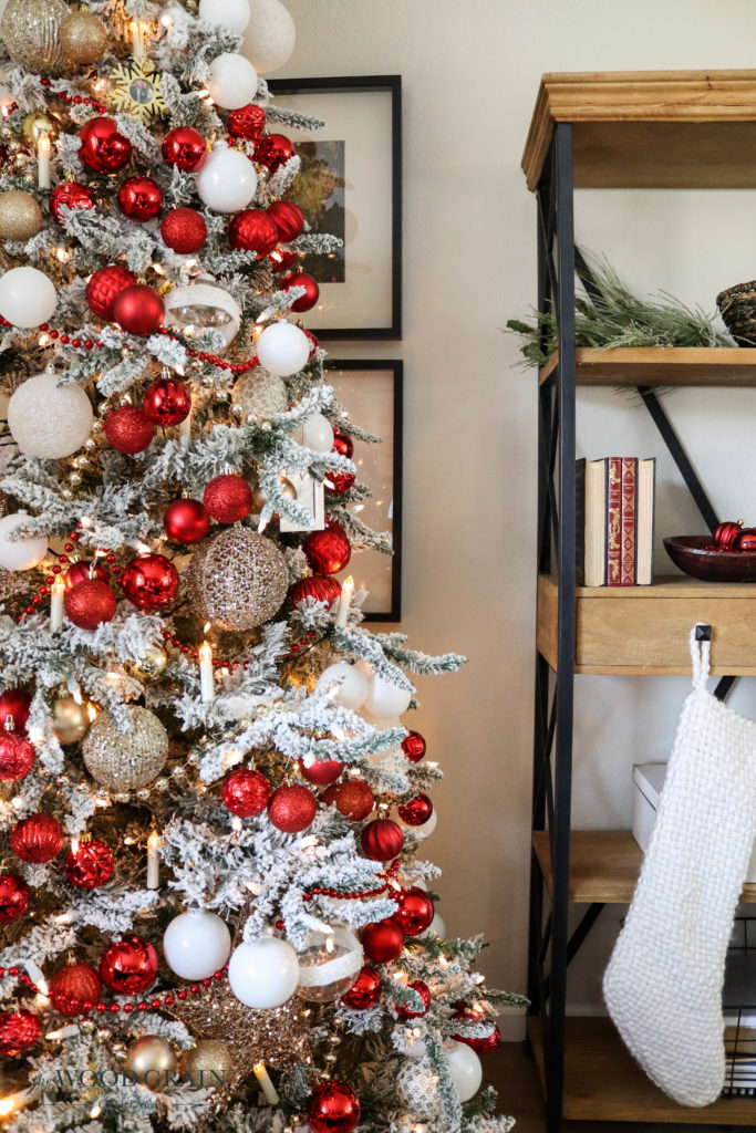 Red, White & Gold Christmas Tree - The Wood Grain Cottage