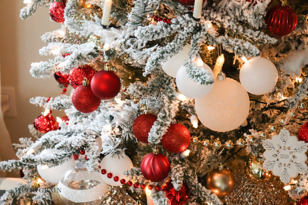 Red, White & Gold Christmas Tree - The Wood Grain Cottage