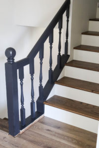 A picture of our black handrail.