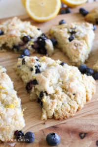 A picture showing the lemon blueberry gluten free scones.