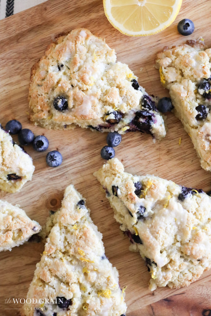 A picture showing the lemon blueberry gluten free scones. 