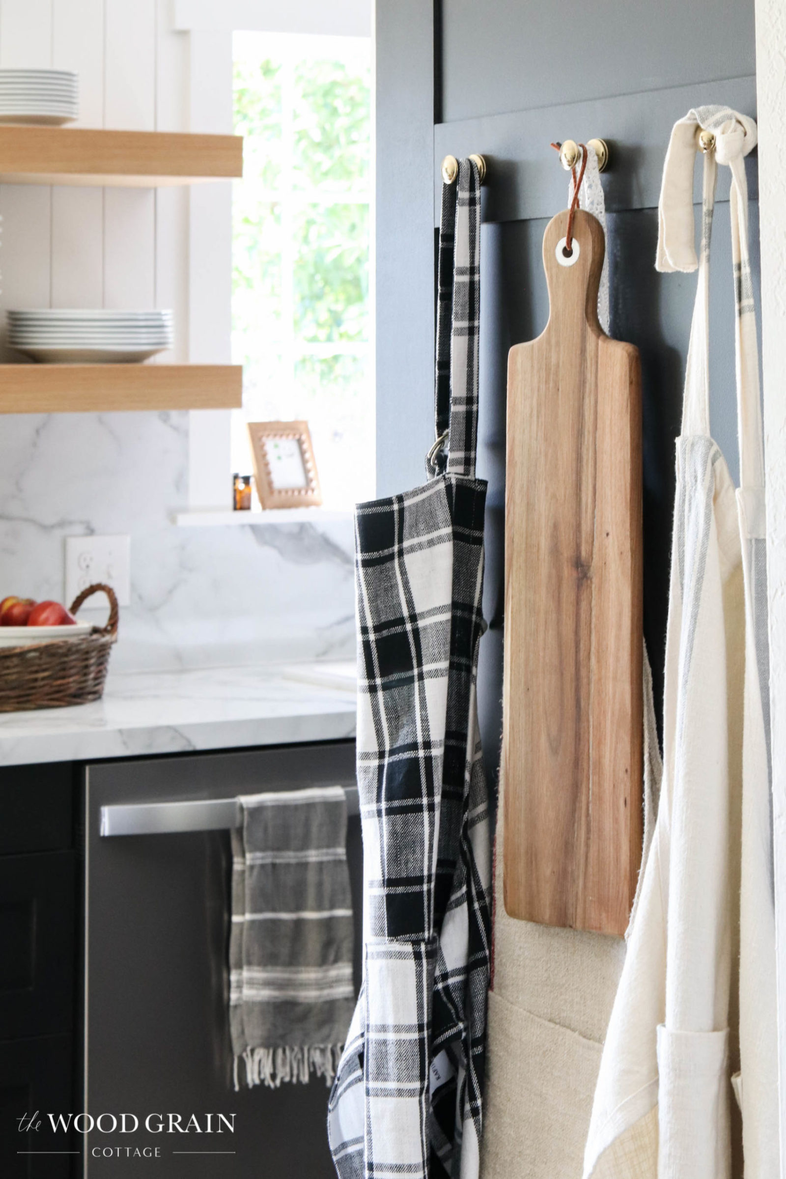 A picture of the aprons in my kitchen.