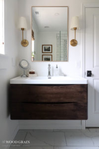 A picture of our master bathroom vanity.