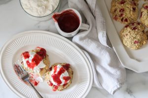 A picture of the strawberry scones.