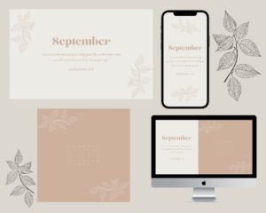 September Download in a collage